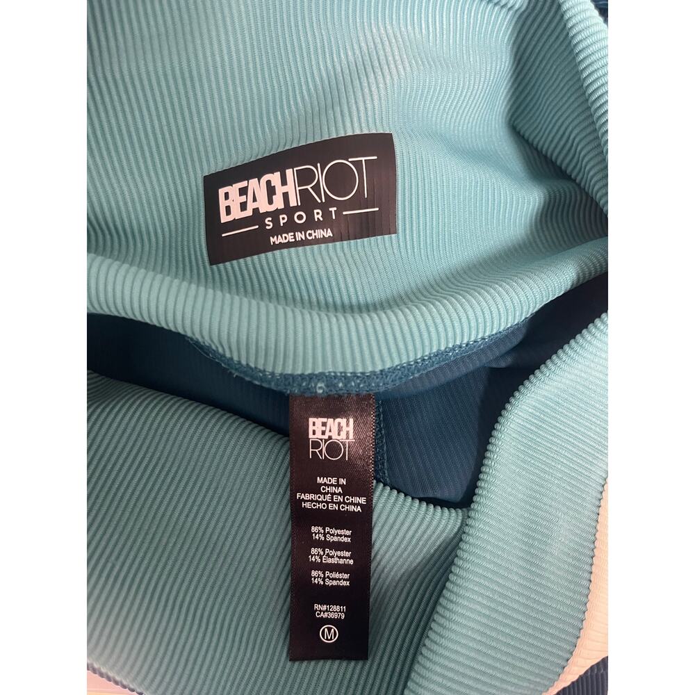 Beach Riot Amalfi pants legging crystal coast blue colorblock size medium NWT - Picture 2 of 6